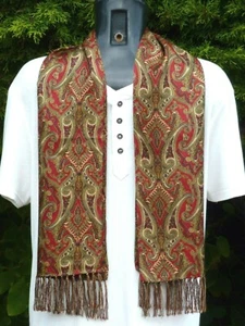Vintage Red Silk Scarf Cravat Dapper Scooter Mod Indie Ascot Goodwood 1960s 70s - Picture 1 of 6