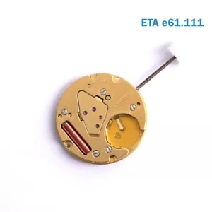 ETA SWISS🇨🇭 MOVEMENT E61.111 REPLACEMENT FOR ETA 256.111 ,WHITE DATE DISK ON 3 - Picture 1 of 2