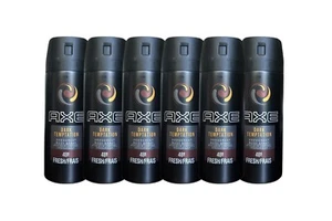 6 PK AXE Dark Temptation 48-Hour Fresh Deodorant Body Spray Men - 150ml/5oz - Picture 1 of 1