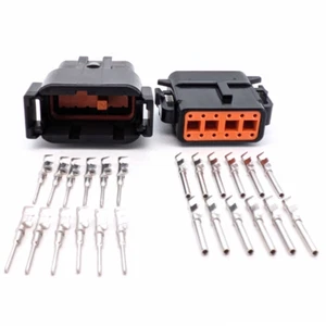 Deutsch DTM Connector 12 Pin Black Male Female DTM04-12PA DTM06-12SA Plug Set - Picture 1 of 3