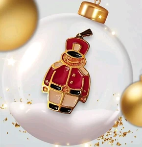 Wallace Silversmiths Enamel over Goldplate TOY SOLDIER Christmas Ornament - Picture 1 of 14