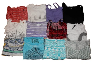 Lot of 12 Juniors Small Sleeveless Shirts Tops Love Culture, Brandy Melville + - Picture 1 of 23