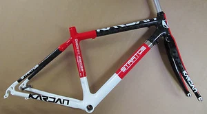 Kardan Stratos Carbon Rennrad Rahmen Rahmenkit S 51cm weiss-rot 1160gramm Neu - Bild 1 von 1