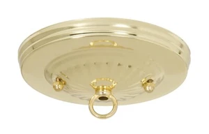 KIT DE DOSEL DE TECHO CHAPADO EN LATÓN 5" PARA ACCESORIOS DE ILUMINACIÓN CON HERRAJES NUEVO 54615J - Imagen 1 de 3