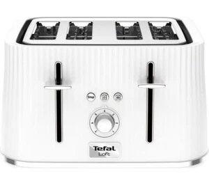 Tefal TT760140 NEW 4 Slice Toaster with  Defrost & Reheat Function 1700w White - Picture 1 of 8