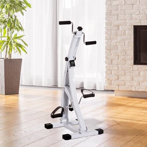 HOMCOM Bicicleta Estática para Personas Mayores Bicicleta de Movimiento Bicicleta de Pedal Acero Blanco - Imagen 1 de 10