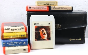 8 Track Cartridge Lot Jeff Beck Joe Cocker Johnny Winter Le Bo Case WORKING F1 - Picture 1 of 14
