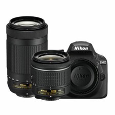Nikon D3400 24.2 MP Digital SLR Camera - Black (Kit with AF-P DX 18-55 mm and 70-300 mm Lenses)