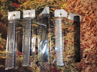 Juego de 5 peines 7 pulgadas sellados, 2 grises, 2 negros, 1 blanco nuevo Foto 1 de 2