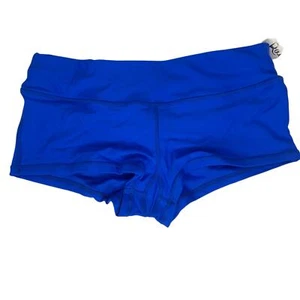 NEW Raisins Blue Surf Swim Shorts Pull On Bikini Bottoms Medium But Ruched NWT - Picture 1 of 12