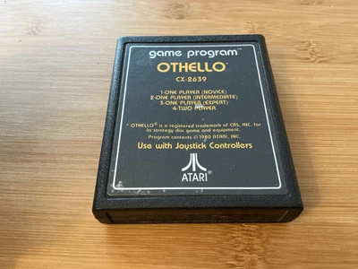 OTHELLO (Atari 2600, 1980) Cart Only Text Label Tested Working - Image 1 of 3