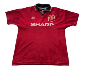 Manchester United Retro Vintage Football Home Shirt 1994/1995 Umbro UK Medium - Picture 1 of 16