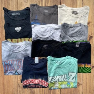 US Vintage T-Shirt Lot 11pcs Dragon Ball Naruto Zelda Anime 1D Band Graphic Tees - Picture 1 of 21
