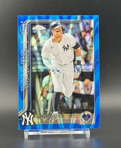 2025 Topps Chrome - Aaron Judge #99 Blue Raywave /150 - NY Yankees - MVP Buyback - Picture 1 of 3