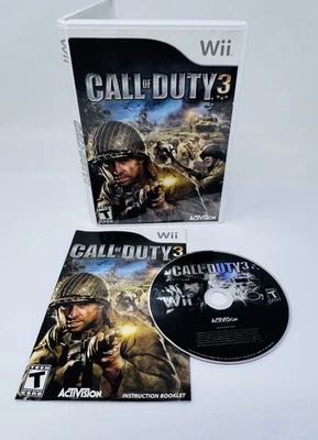 Call of Duty 3 (Nintendo Wii) Complete, Cleaned, Tested - Working - Image 1 of 3