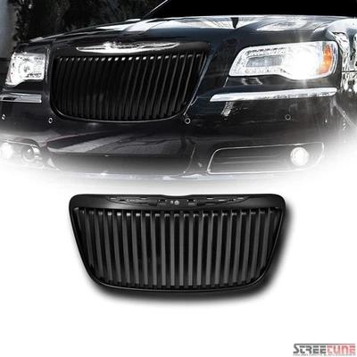For 11-14 Chrysler 300 300C Matte Black Vertical Front Grill Grille Replacement Foto 1 de 3