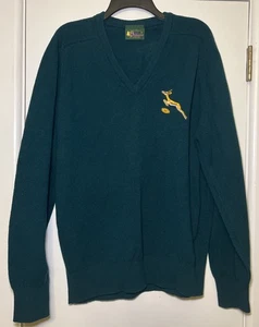 Vintage Südafrika Springboks Rugby Balmoral 100 % Lammwolle Pullover Herren Gr. 46”/XL - Bild 1 von 11