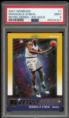 2021-22 Panini Donruss SHAQUILLE O'NEAL Retro Series Press Proof Gold /10 PSA 9 - image 1 of 2