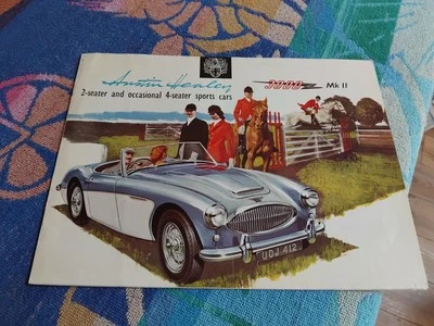 Austin Healey 3000 Mk II Brochure 1961 VGC FREE POST Mk2 2 & 4 Seater BN7 BT7 - Image 1 of 4