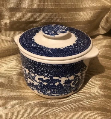 ANTIGUO AZUCARERO VINTAGE AZUL TRANSFER WARE  Foto 1 de 4