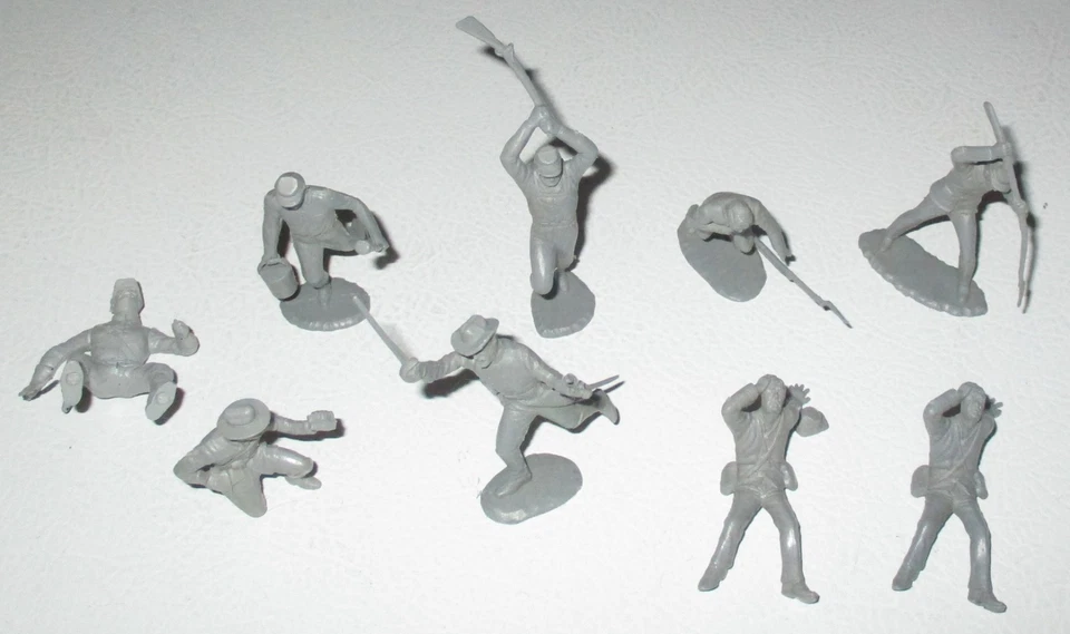 Marx 1960 Batalla de los Soldados Confederados del Centenario Azul y Gris con Outrider Foto 1 de 1