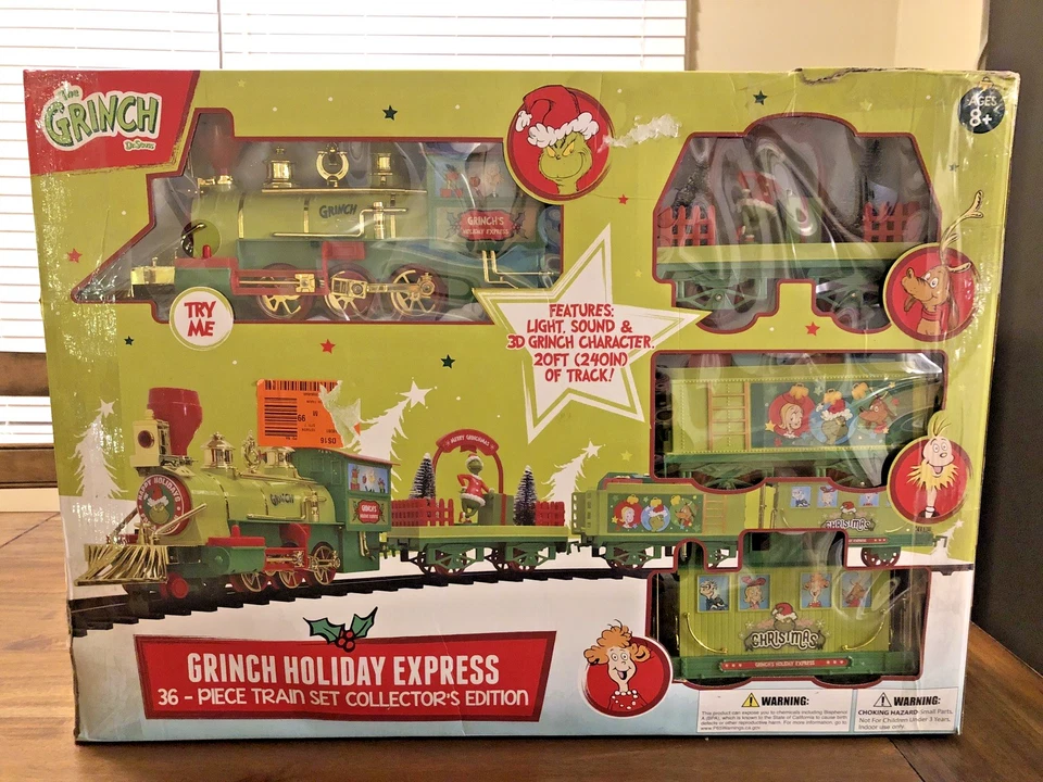 Dr Seuss Grinch Holiday Express 36 件套火车套装收藏版 — 第 1/4 张图片