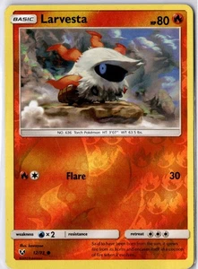 Larvesta 12/73 Shining Legends Reverse Holo Common NM Pokemon Card - Picture 1 of 2