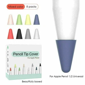 8PCS Silicone Touch Pen Nib Case Tip Protective Cover For Apple Pencil 1st 2nd - Picture 1 of 21