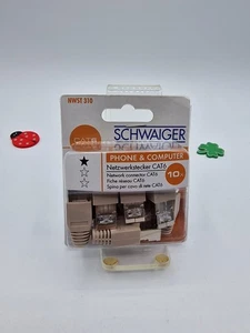 Schwaiger NWST310  10x Netzwerkstecker CAT6 Grau - Picture 1 of 2