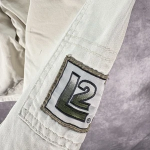 Vintage Y2K Levi's L2 Ivory Carpenter Baggy Wide Leg Skate Shorts- Men's 36 - Picture 1 of 9