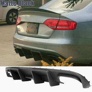 Matt Schwarz Heck Stoßstange Diffusor Lippe Body Kit für Audi S4 A4 S Line B8 2008-2012 - Bild 1 von 14