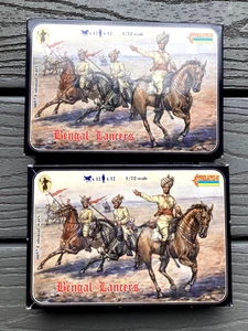 2 Strelets-R 1/72 Scale Colonial War Bengal Lancers 12 Mounted Figure Set # 0057 - Picture 1 of 16