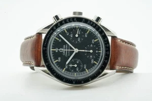 Omega Speedmaster Reduced 3510.50 351050 39mm Black Dial Leather Strap - Picture 1 of 1