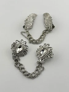 New Guardian connector 2 Pk Sliver Tone crystals - Picture 1 of 9