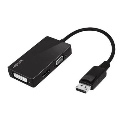 LogiLink DisplayPort auf DVI HDMI VGA Konverter bis Ultra HD 4K 1080p full HD - Bild 1 von 4