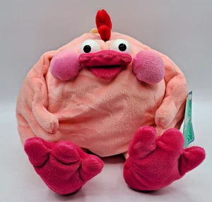 Eiförmiges Huhn Ostern Frühling Plüschtier rosa Stofftier Spielzeug Vintage Etikett Walmart - Bild 1 von 12