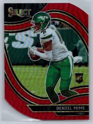 2020 Panini Select #363 Denzel Mims Red Prizm Die Cut - Image 1 of 2