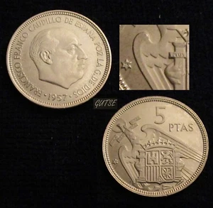 Gutse Franco > 4, 5 Pesetas 1957 75, De Porte-Documents 75, Plus, Certifié - Picture 1 of 1