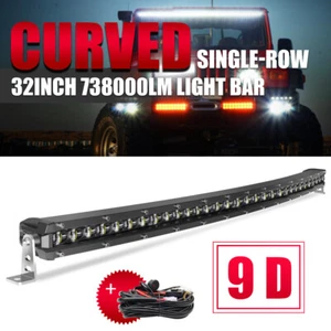 32inch Curved&Straight LED Light Bar Spot Flood Offroad Driving Truck SUV 30"35" - Bild 1 von 19