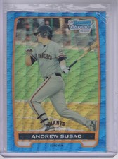 2012 Bowman Chrome Prospects Blue Wave Refractors #BCP97 Andrew Susac