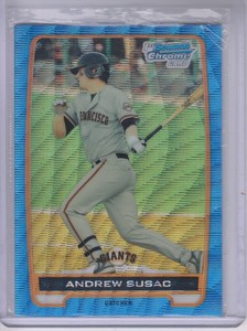2012 Bowman Chrome Prospects Blue Wave Refractors #BCP97 Andrew Susac