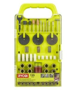 NEW RYOBI 155 Pc Rotary Tool Accessory Bit Kit w/ Storage Case Ryobi A981551