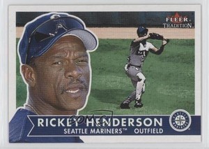 2001 Fleer Tradition Rickey Henderson #201 HOF