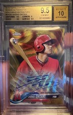 2018 Topps Chrome Gold Wave Refractor Shohei Ohtani RC /50 AUTO 10 BGS 9.5 MVP