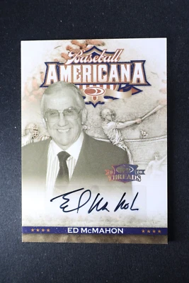 2008 Donruss Threads Baseball Americana #38 Ed McMahon Autograph Auto Card #7/13 - Image 1 of 3