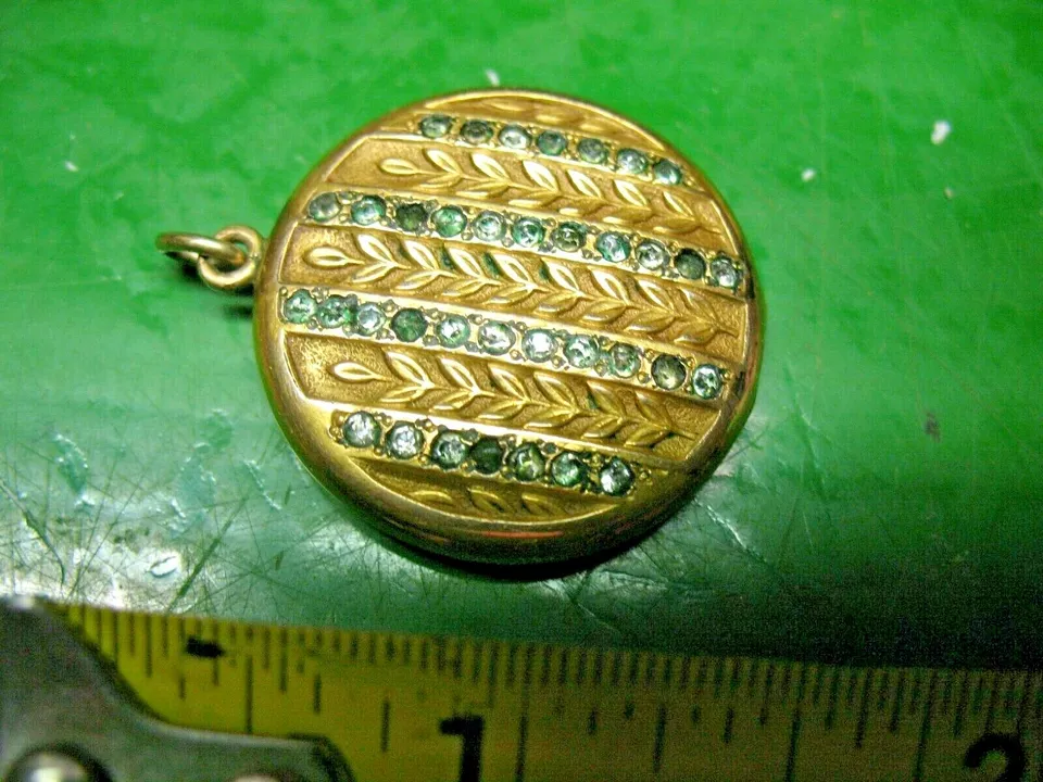 W & SB  GOLD  PLATED  LOCKET  DIAMOND  STUDDED  & MONOGRAMED BES  - Image 1 of 4