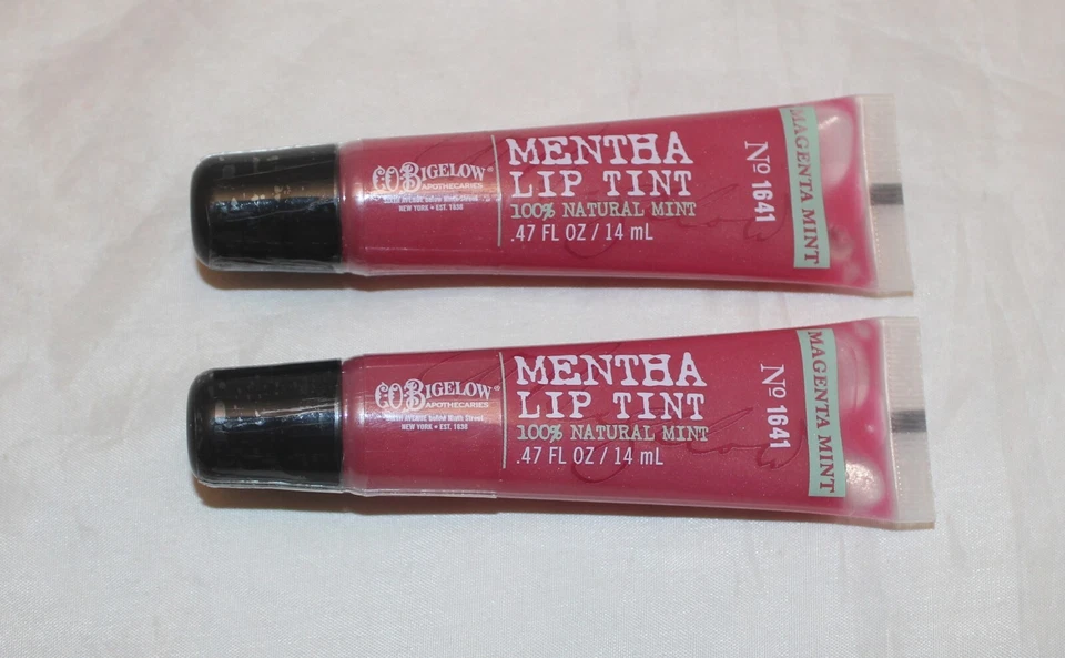 2 Bath & Body Works C.O. Brillo de labios Bigelow Mentha Lip Tint - Magenta como nuevo Foto 1 de 1