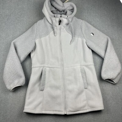 1 Madison Jacket Womens M Gray Expedition Teddy Fleece Full Zip Hood Sherpa Hike - Image 1 of 4