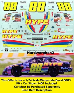 NASCAR DECAL #88 HYPE ENERGY DRINK 1997 BGN CHEVY MONTE CARLO KEVIN LEPAGE 1/24 - Picture 1 of 8