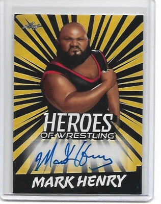 MARK HENRY SEXUAL CHOCOLATE 2023 Leaf Heroes Of Wrestling WWE SP AUTOGRAPH Auto - Image 1 of 2